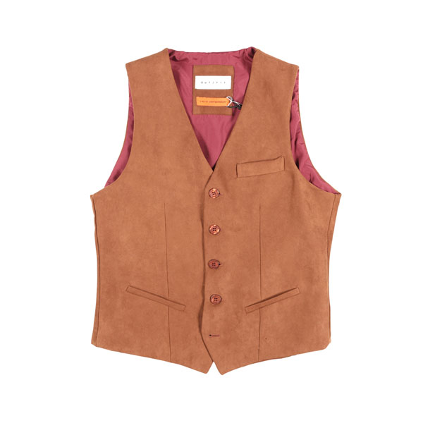 【48】 OUTFIT アウトフィット ジレ OF1F1W91012121470 Mサイズ相当 メンズ 秋冬 ブラウン 茶 ポリエステル ベスト 並行輸入品 ラッピ..