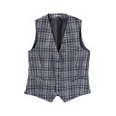 【Fashion THE SALE連動セール】 ROSI COLLECTION ロージコレクション ジレ BENNY メンズ チェック コットン ベスト イタリア製 並行輸入品 ラッピング無料 送料無料 26695 uts2420