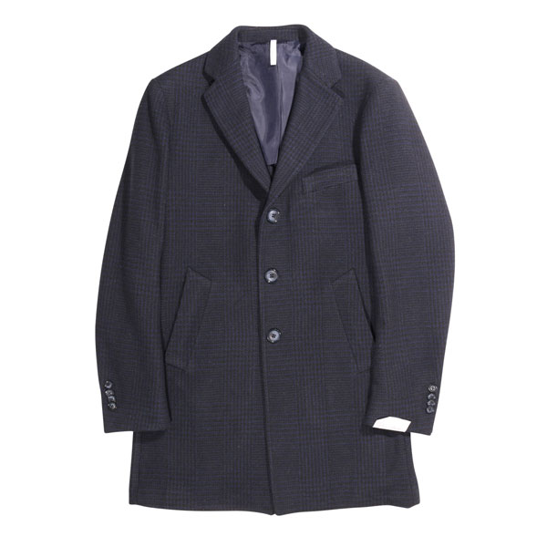 Rakuten - 【48】 Alan Martin アラン マーティン コート CC.20 ブラック 黒 チェック ポリエステル 並行輸入品 ラッピング無料 送料無料 28313-48