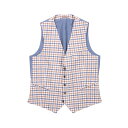 【楽天スーパーSALE】 ROSI COLLECTION ロージコレクション ジレ BENNY メンズ 春夏 チェック コットン ベスト イタリア製 並行輸入品 ラッピング無料 送料無料 28448 uts2420(4)