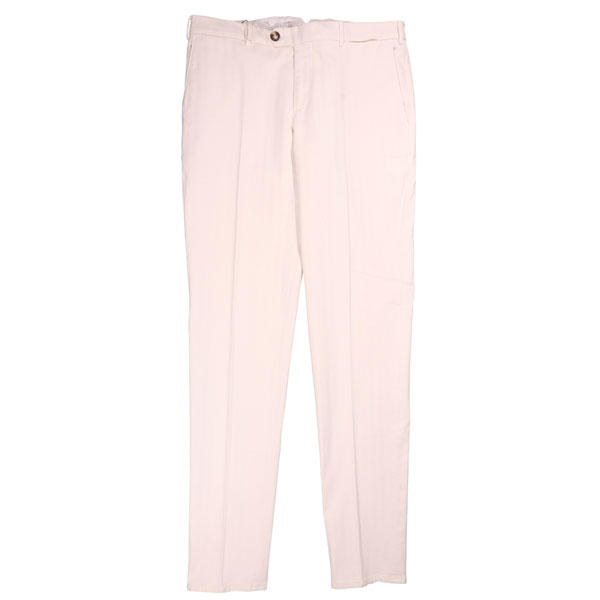 Rakuten - 【50】 BRUNELLO CUCINELLI ブルネロクチネリ パンツ M269DI1770 ホワイト 白 ヘリンボーン コットン 並行輸入品 ラッピング無料 送料無料 30357-50