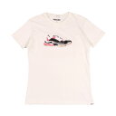 【SUMMER SALE ~7/20】 【M】 EASY SLIP ON イージースリッポン Uネック半袖Tシャツ ESLIPONW1016 春夏 ホワイト 白 刺繍 コットン トップス イタリア製 並行輸入品 ラッピング無料 送料無料 S30674