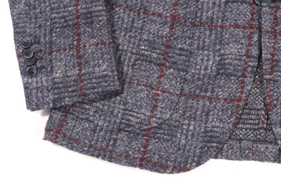 【50】 L.B.M.1911 エルビーエム ジャケット 2817 XLサイズ相当 秋冬 ネイビー 紺 チェック ポリエステル アウター トップス イタリア製 並行輸入品 ラッピング無料 送料無料 W31048