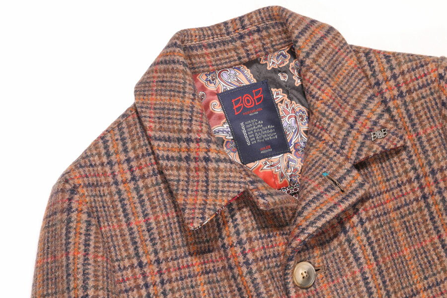 【46】 BOB ボブ コート DOCK Mサイズ相当 秋冬 ブラウン 茶 ウール アウター トップス イタリア製 並行輸入品 ラッピング無料 送料無料 W31109