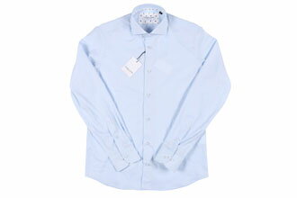 訳あり 【L】 FREEMAN SARTORIA フリーマンサルトリア 長袖シャツ 418/I ブルー 青 コットン 並行輸入品 ラッピング無料 送料無料 31315-l