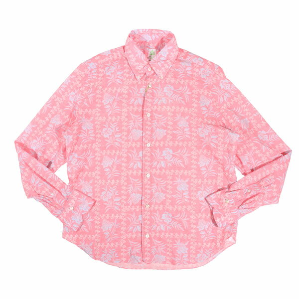 【42】 Finamore フィナモレ 長袖シャツ NETTUNO XLサイズ相当 ピンク コットン