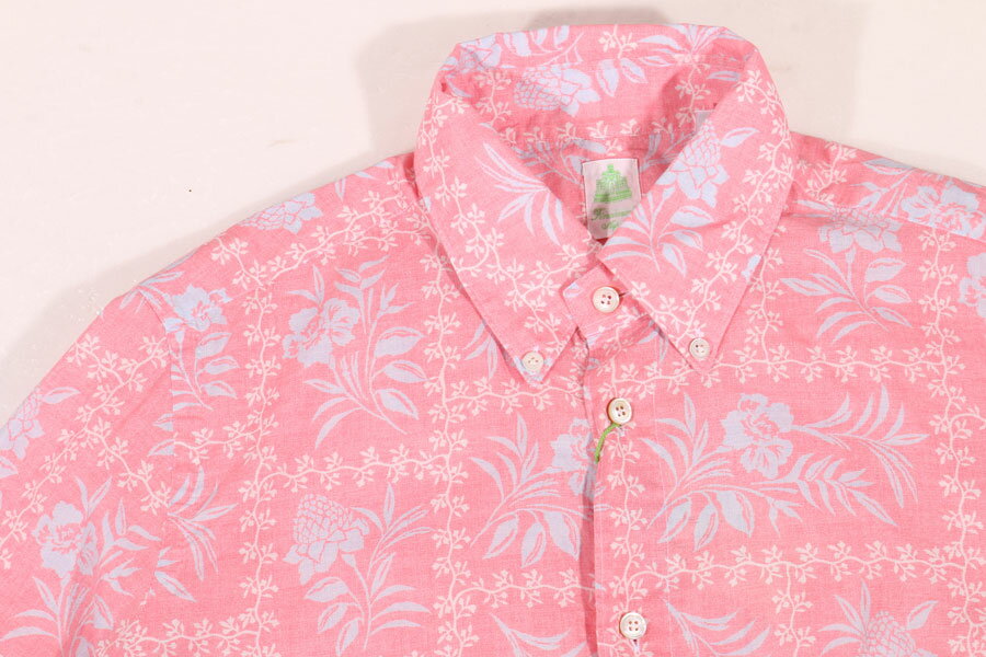 【42】 Finamore フィナモレ 長袖シャツ NETTUNO XLサイズ相当 ピンク コットン カジュアルシャツ イタリア製 並行輸入品 ラッピング無料 送料無料 A31417