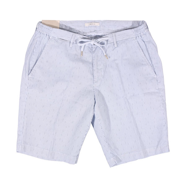Rakuten - 【52】 BRIGLIA ブリリア ハーフパンツ MALIBU-324072 スカイブルー ストライプ コットン リネン混 並行輸入品 ラッピング無料 送料無料 33053-52