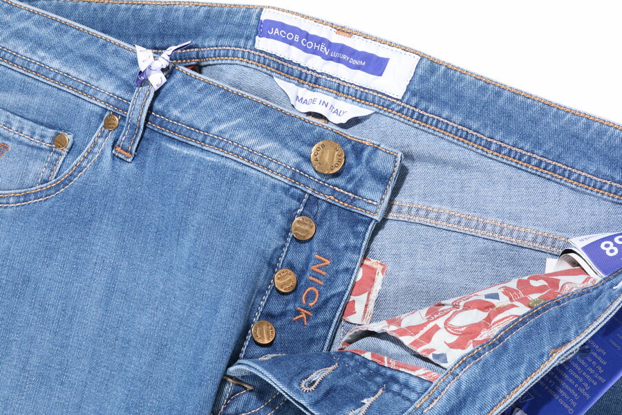 【38】 JACOB COHEN ヤコブコーエン ジーンズ UQ E06 33 S2851 NICK 3XLサイズ相当 ブルー 青 コットン デニム 大きいサイズ イタリア製 並行輸入品 ラッピング無料 送料無料 A33060