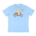 【L】 Saint Barth セントバース Uネック半袖Tシャツ LODOLA DUCKY 31 EMB XLサイズ相当 春夏 ブルー 青 コットン トップス 並行輸入品 ラッピング無料 送料無料 S33125