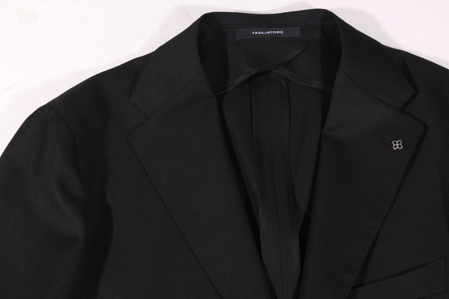 【56】 TAGLIATORE タリアトーレ ジャケット 1SMC22K 4XLサイズ相当 春夏 ブラック 黒 ヴァージンウール サマーウール アウター トップス 大きいサイズ イタリア製 並行輸入品 ラッピング無料 送料無料 S33225