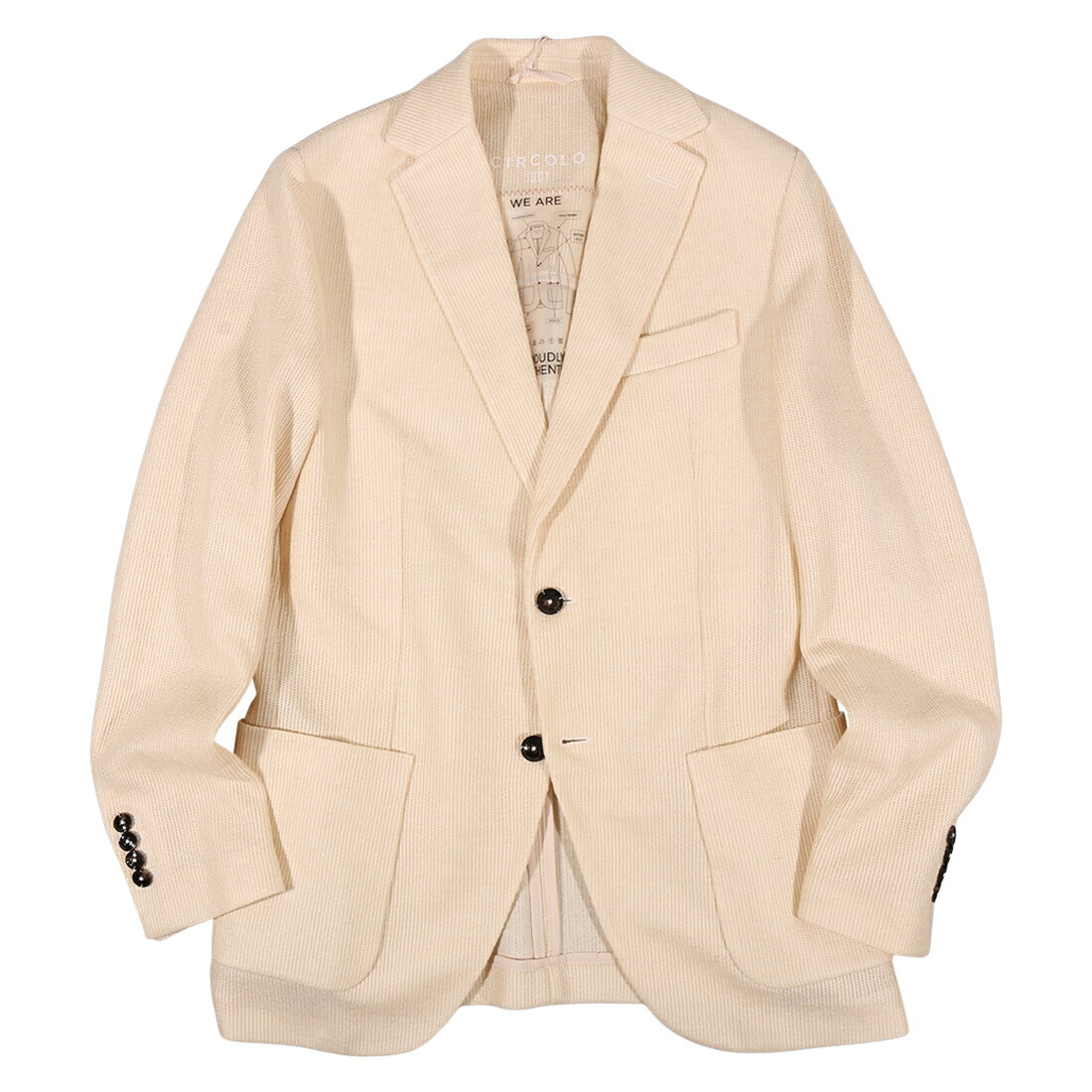 Rakuten - 【48】 CIRCOLO チルコロ ジャケット CN3972 ベージュ 麻・リネン リネン混 並行輸入品 ラッピング無料 送料無料 34698-48