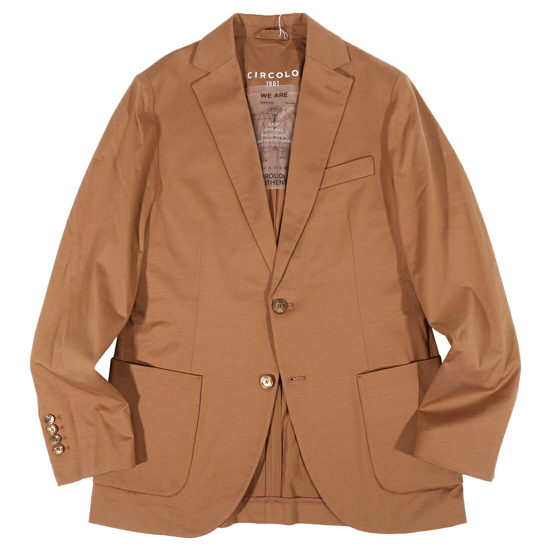 Rakuten - 【48】 CIRCOLO チルコロ ジャケット CN3830 ブラウン 茶 コットン 並行輸入品 ラッピング無料 送料無料 34732-48