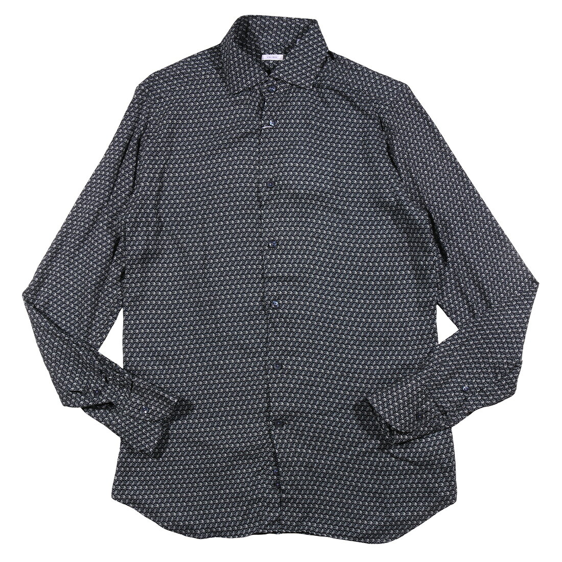 Rakuten - 【39】 CALIBAN カリバン 長袖シャツ 1 RB7 FURFE 2 ネイビー 紺 幾何柄 レーヨン 並行輸入品 ラッピング無料 送料無料 34935-39