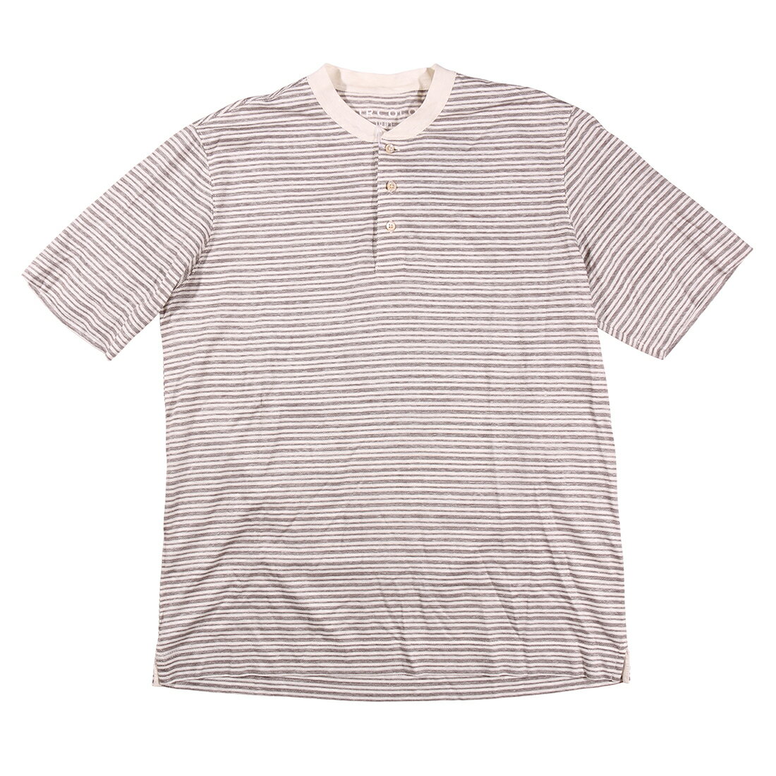 Rakuten - 【L】 CIRCOLO チルコロ Uネック半袖Tシャツ CN3979 ベージュ ボーダー 麻・リネン リネン混 並行輸入品 ラッピング無料 送料無料 34951-l