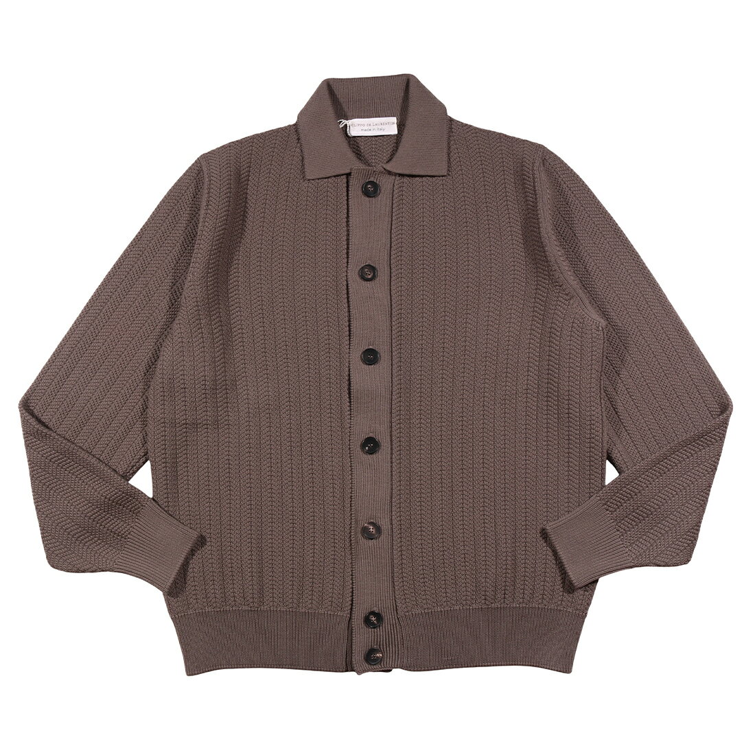 Rakuten - 【48】 FILIPPO DE LAURENTIIS フィリッポ デ ラウレンティス カーディガン BBML 000001 ブラウン 茶 メリノウール 並行輸入品 ラッピング無料 送料無料 35059-48