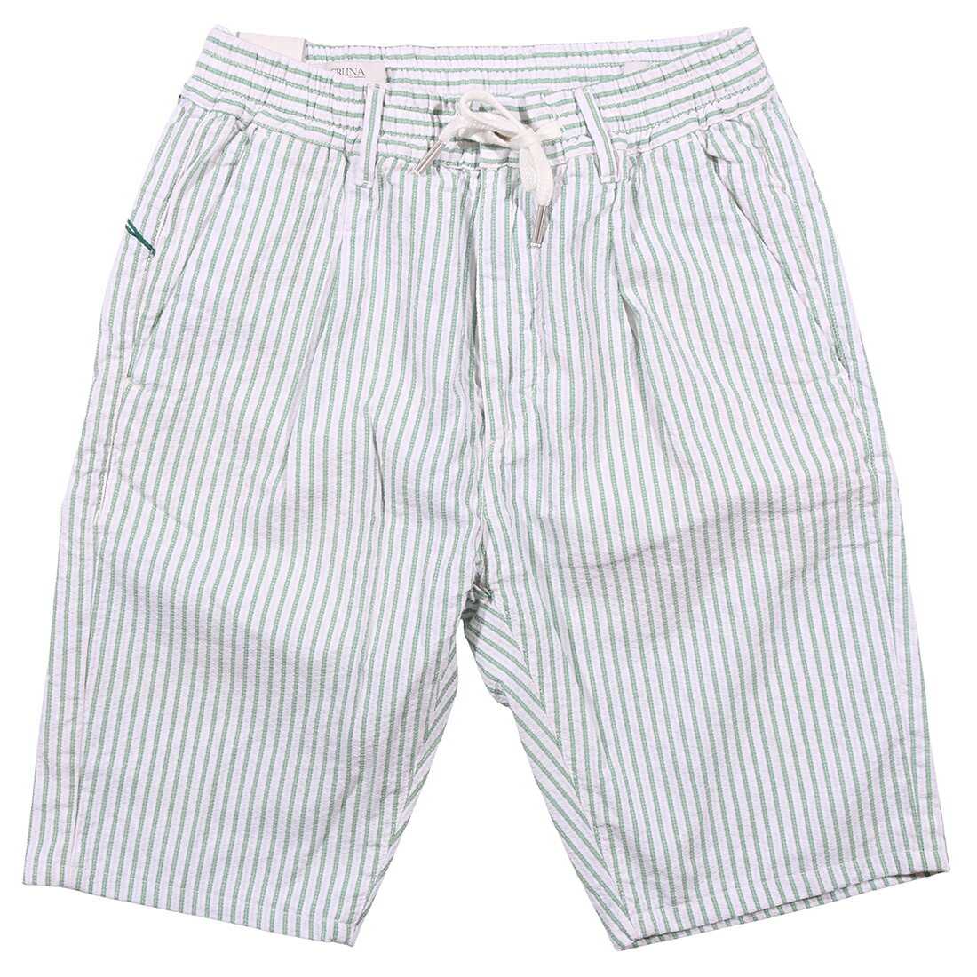 Rakuten - 【44】 CRUNA クルーナ ハーフパンツ S.MITTE.533 ホワイト 白 ストライプ コットン シアサッカー 並行輸入品 ラッピング無料 送料無料 35126-44
