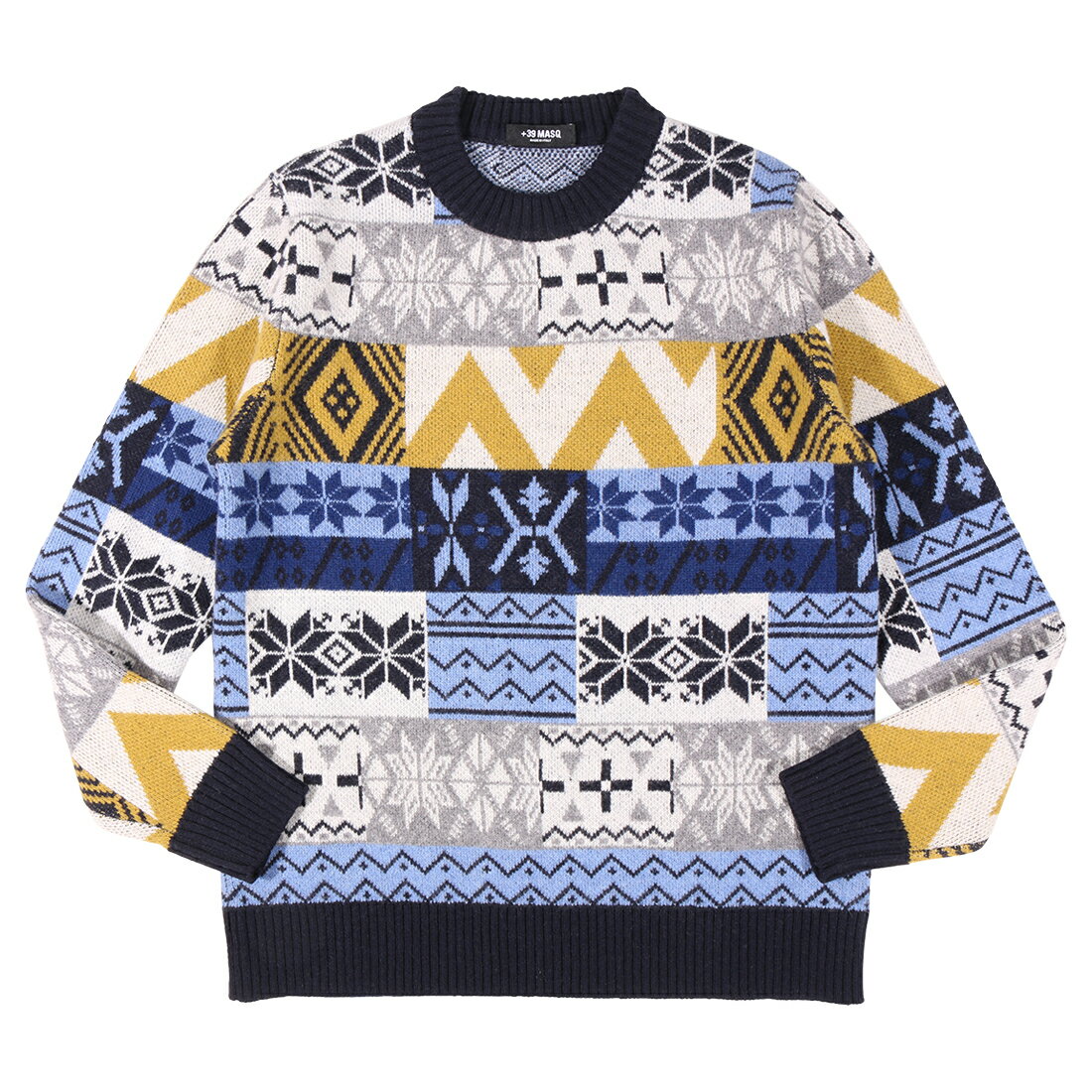 Rakuten - +39 masq マスク 丸首セーター I22-MASQ9145-7-00 総柄 ウール 並行輸入品 ラッピング無料 送料無料 35163