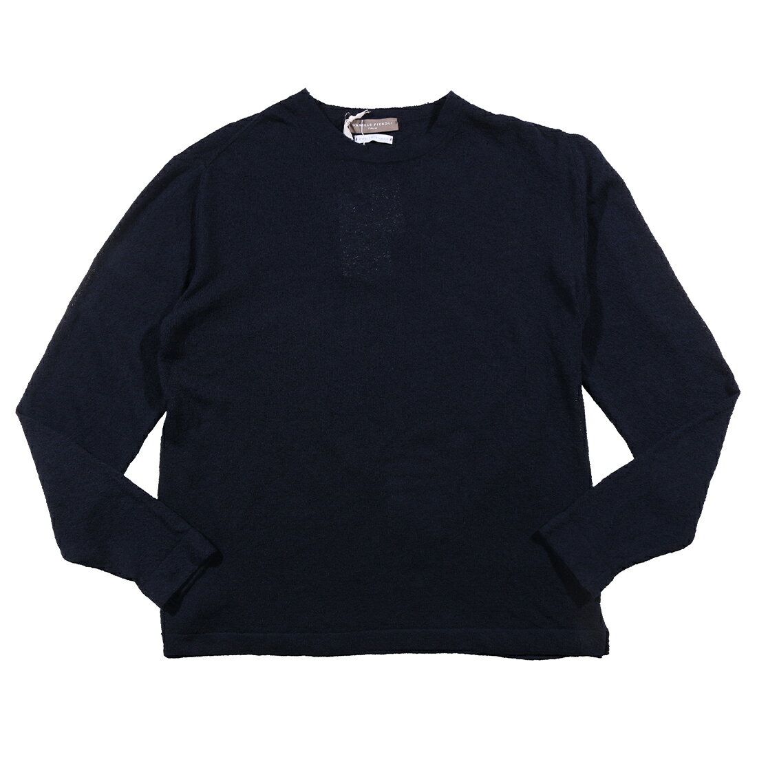 Rakuten - 【XL】 DANIELE FIESOLI ダニエレフィエゾーリ Uネック長袖Tシャツ DF1081 ネイビー 紺 コットン 並行輸入品 ラッピング無料 送料無料 35179-xl