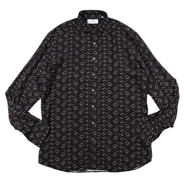 Rakuten - 【43】 LARDINI ラルディーニ 長袖シャツ ITC1741 ブラック 黒 総柄 レーヨン 並行輸入品 ラッピング無料 送料無料 35213-43