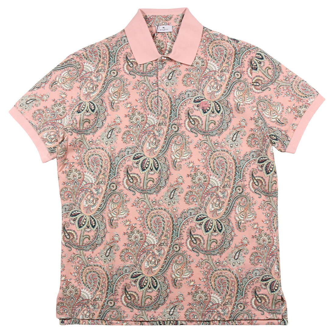 Rakuten - 【XL】 ETRO エトロ 半袖ポロシャツ MRMD0018 ピンク ペイズリー コットン 並行輸入品 ラッピング無料 送料無料 35217-xl