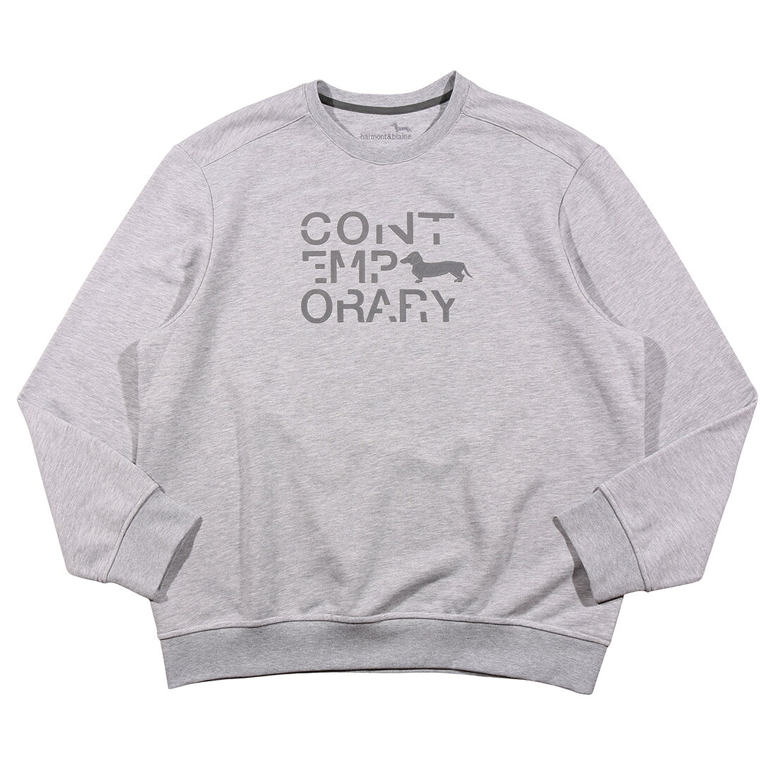 【XXL】 HARMONT&BLAINE ハーモントアンドブレイン トレーナー FOI073 021200 グレー 灰色 コットン 並行輸入品 ラッピング無料 送料無料 35395-xxl