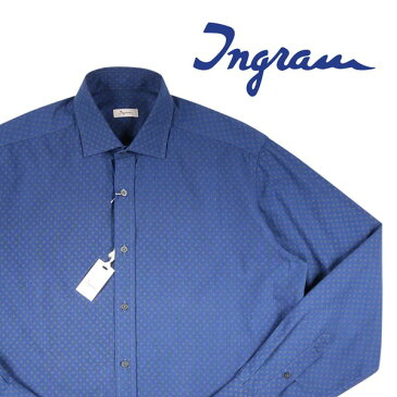 Ingram 長袖シャツ メンズ 39/M ブルー 青 イングラム 【並行輸入品】 メンズファッション 男性用 プレゼント ビジネス ビジカジ カジュアルシャツ 成人式 冬物セール 初売り バレンタインデー お祝い 日本未入荷