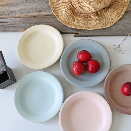 Tea Plates - スモーキープレート　美濃焼/土岐泉/お皿/直径18.5cm/中皿/取り皿/副菜皿/パン皿 ケーキ皿 お菓子皿 サラダ皿 お皿 皿 和食器 プレート おしゃれ皿