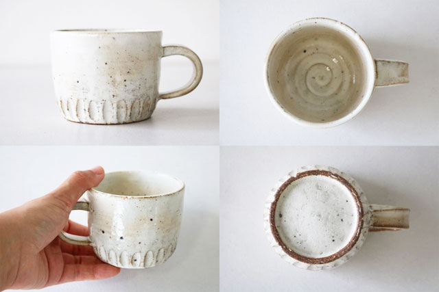 ろくろ粉引珈琲カップ 美濃焼 コーヒーカップ/...の紹介画像3