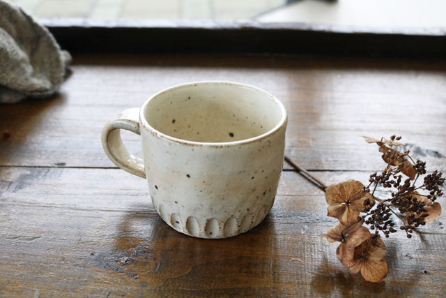 ろくろ粉引珈琲カップ 美濃焼 コーヒーカップ/...の紹介画像2