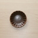豆皿 伊賀マット 色釉 10cm 小皿 おしゃれ かわいい カフェ食器 和食器 薬味皿 醤油皿 漬物皿 珍味皿 プレート 菊型3寸皿 日本製 美濃焼 焦げ茶色 ...