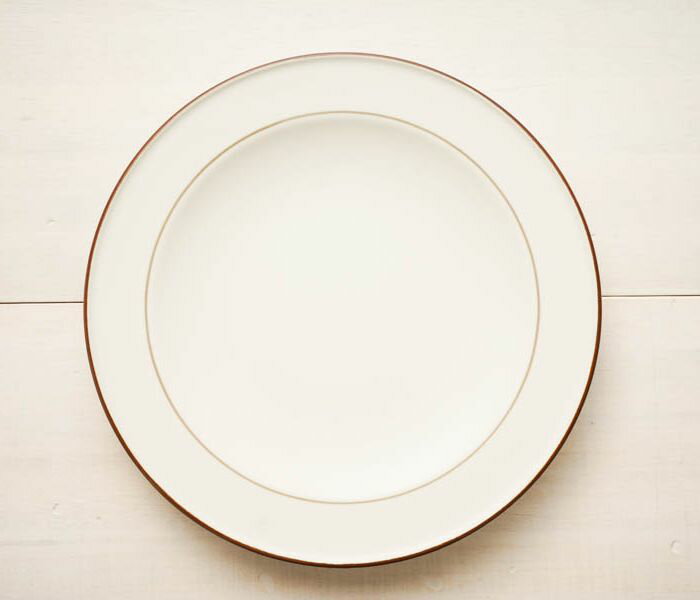 ブラウンライン 大皿 24.6cm プレート8.0皿 丸皿 日本製 美濃焼 和食器 ディナープレート パスタ皿 おしゃれ ブラウンエッヂ