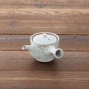 急須(茶こし付き) 粉引グレー 菊型 325ml おしゃれ 日本製 和食器 美濃焼 陶器 ティーポット 茶器 お茶