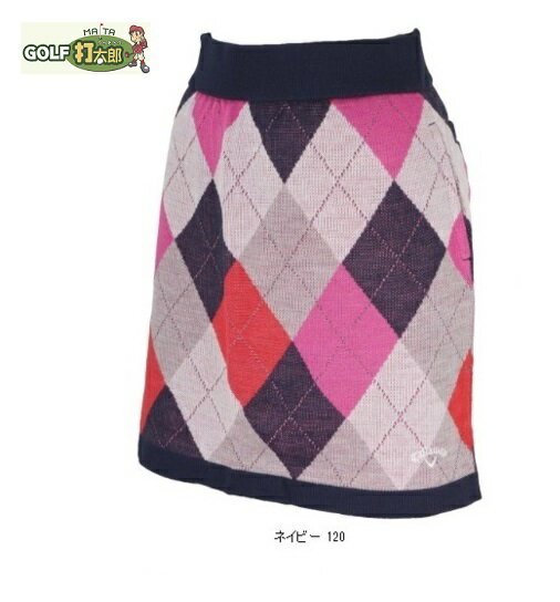 【送料無料】キャロウェイ 秋冬物レディース ゴルフウェアアーガイル ニットスカート 241-8225804Mサイズ 120-ネイビーゴルフ Callaway【1...