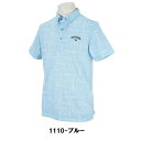 キャロウェイ 【 Callaway 】ゴルフメンズCALLAWAYプリントカノコ 半袖シャツ C22134107ブルー Mサイズゴルフウェア 【2448】(4)