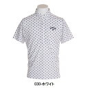 キャロウェイ 【 Callaway 】ゴルフメンズ ドットプリント 半袖 シャツ 241-9257501 ホワイト LLサイズゴルフウェア メンズ【2666】