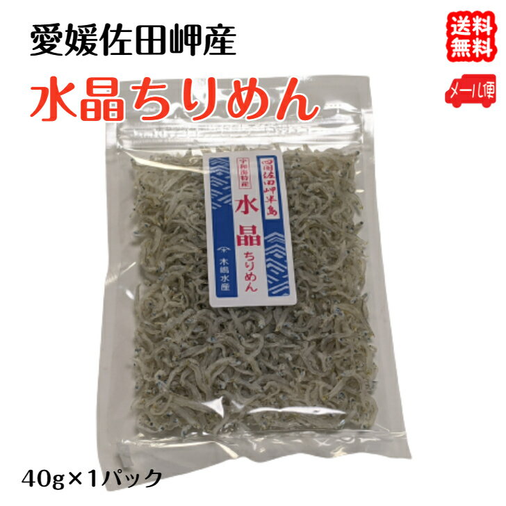 水晶ちりめん （40g×1p） 送料無料 メール便 浜から直送 無添加・無着色 愛媛 佐田岬産 宇和海の幸問屋 愛媛百貨店