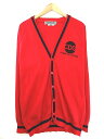 コムデギャルソン COMME des GARCONS ×グッドデザインショップ GOOD DESIGN SHOP 12AW カーディガン ロゴ プリント Vネック 長袖 L レッド 赤 春 秋 冬 【中古】【ベクトル 古着】 170802 ブランド古着ベクトルプレミアム店