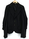 コムデギャルソンブラック COMME des GARCONS BLACK 14AW テーラードジャケット レイヤード モンスター Monster ポリ縮絨 S 黒 ブラック AD2014 レディース 【中古】【ベクトル 古着】 171011 ブランド古着ベクトルプレミアム店