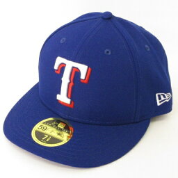 【中古】ニューエラ NEW ERA 美品 59FIFTY LOW PROFILE LP MLB T テキサス・レンジャーズ キャップ 青 ブルー 7 3/8 58.7cm 帽子 メンズ 【ベクトル 古着】 240508