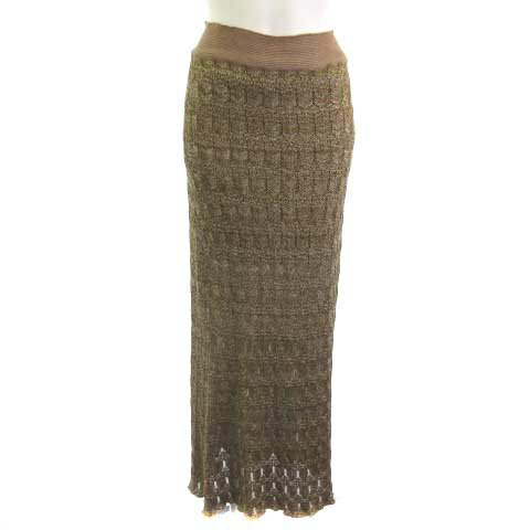 【中古】Lace Pencil Skirt レースペンシルスカート ロング ラメ ゴールド ブラウン 38 レディース 【ベクトル 古着】 241021 【中古】Lace Pencil Skirt レースペンシルスカート ロング ラメ ゴールド ブラウン 38 レディース 【ベクトル 古着】 241021