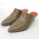 【中古】マルニ MARNI ミュール サンダル イタリア製 茶 ブラウン ピンク オレンジ 35 約22cm レディース 【ベクトル 古着】 240814