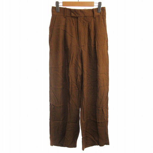 【中古】ザラ ZARA パンツ ボトムス ストレート ジッパーフライ 茶 ブラウン /ZS レディース 【ベクトル 古着】 241014 【中古】ザラ ZARA パンツ ボトムス ストレート ジッパーフライ 茶 ブラウン /ZS レディース 【ベクトル 古着】 241014