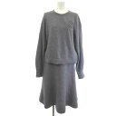 【中古】ブルーレーベルクレストブリッジ BLUE LABEL CRESTBRIDGE 24AW 55J11-449-06 ボイルドウールニットセット スカートセットアップ グレー 38 レディース 【ベクトル 古着】 241209