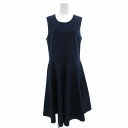 【中古】ケイタマルヤマ KEITA MARUYAMA 美品 ワンピース ノースリーブ ミモレ ロング 2 紺 /UO レディース 【ベクトル 古着】 250412(4)
