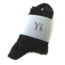 【中古】未使用品 ワイズ Y's ヨウジヤマモト 25SS HERRINGBONE SOCKS 靴下 ソックス YP-M03-893-4 黒 ブラック レディース 【ベクトル 古着】 250326