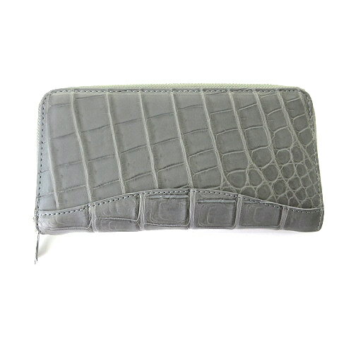 【中古】未使用品 クロワ ロワイヤル CROIX ROYAL クロコダイルレザー ワニ革 長財布 ウォレット ラウンドファスナー グレー メンズ レディース 【ベクトル 古着】 250506 【中古】未使用品 クロワ ロワイヤル CROIX ROYAL クロコダイルレザー ワニ革 長財布 ウォレット ラウンドファスナー グレー メンズ レディース 【ベクトル 古着】 250506