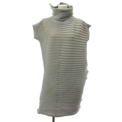 【中古】プリーツプリーズ PLEATS PLEASE PP01-KH752 ワンピース ひざ丈 ハイネック アシンメトリー グレー 3 レディース 【ベクトル 古着】 250330 【中古】プリーツプリーズ PLEATS PLEASE PP01-KH752 ワンピース ひざ丈 ハイネック アシンメトリー グレー 3 レディース 【ベクトル 古着】 250330