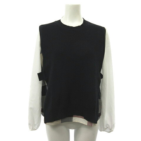 【中古】ブルーレーベルクレストブリッジ BLUE LABEL CRESTBRIDGE 25SS ニッ