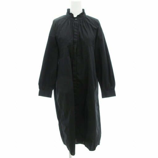【中古】ヒロココシノ HIROKO KOSHINO フリルカラーシャツワンピース 長袖 ロング ミモレ 9 黒 ブラック REBLM-62190 /GV レディース 【ベクトル 古着】 250416 【中古】ヒロココシノ HIROKO KOSHINO フリルカラーシャツワンピース 長袖 ロング ミモレ 9 黒 ブラック REBLM-62190 /GV レディース 【ベクトル 古着】 250416